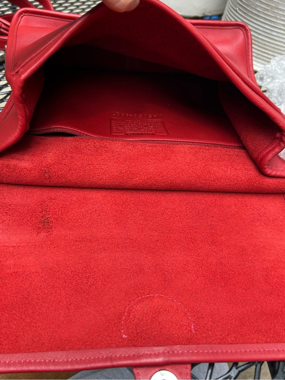 Coach Vintage Red Willis with Nickel hardware - Picture 6 of 11